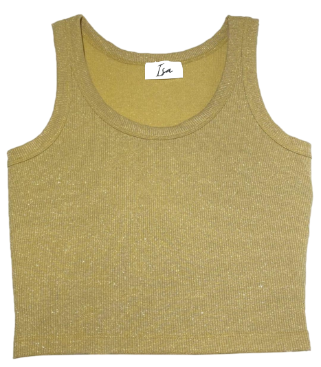 gold crop Top