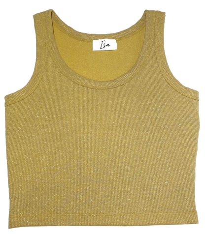 gold crop Top